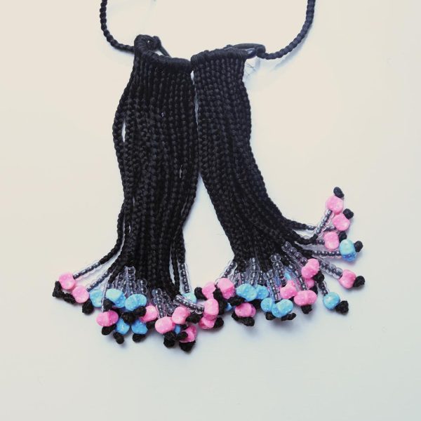 "Candy Pop" Beaded Braided Ponytail for Kids